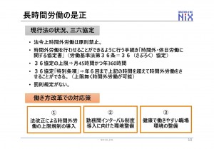 働き方改革の課題　ベクトルを上向きに